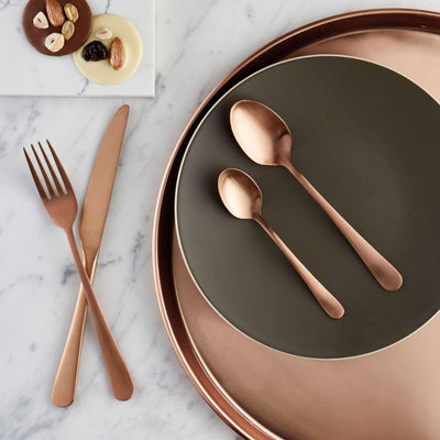 AUSTIN Mocca/Espresso Spoon Set 6-pieces PVD copper satin