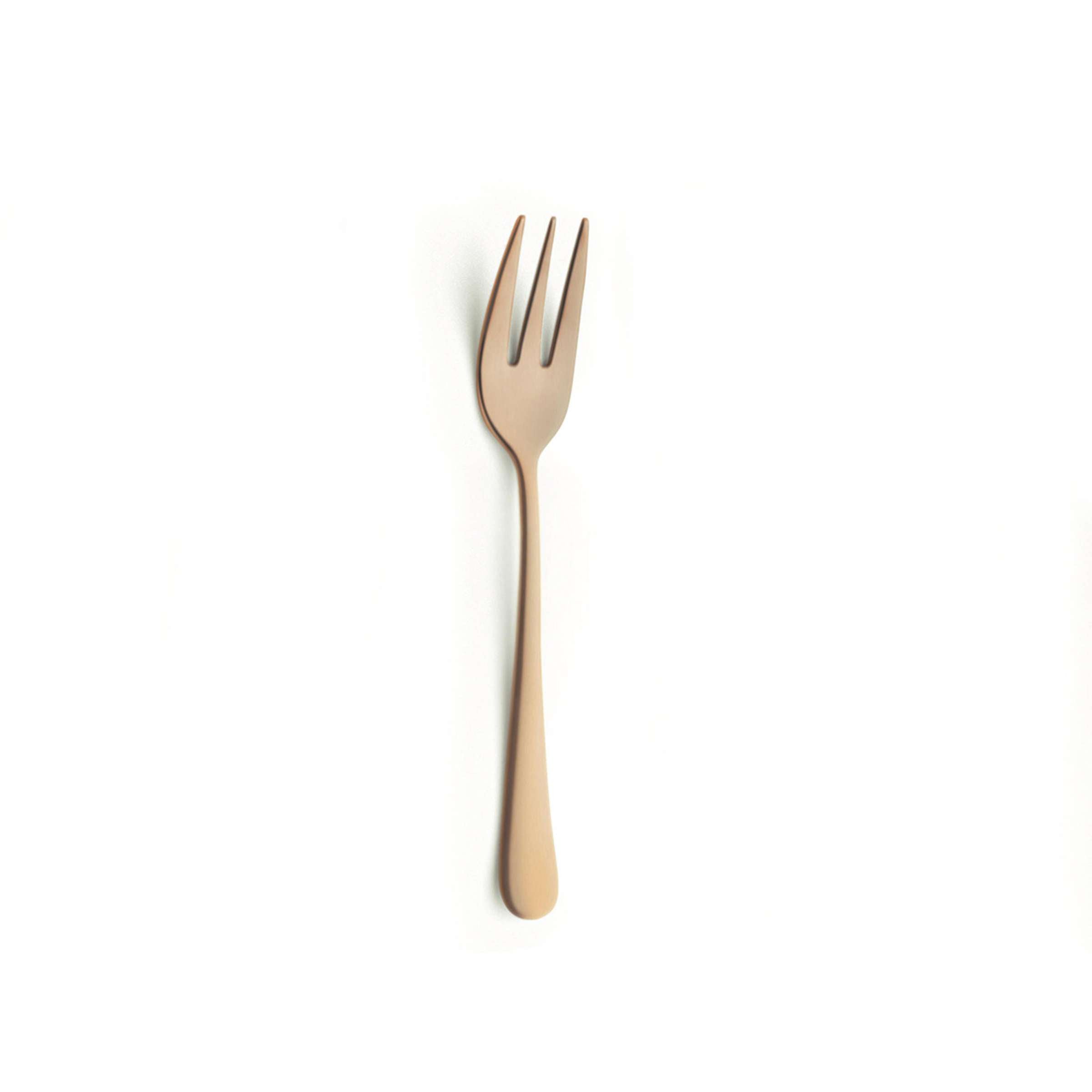 Amefa AUSTIN Kuchengabel Set mit 6 gold mattierten PVD-Gabeln, elegantes Besteck für den Esstisch