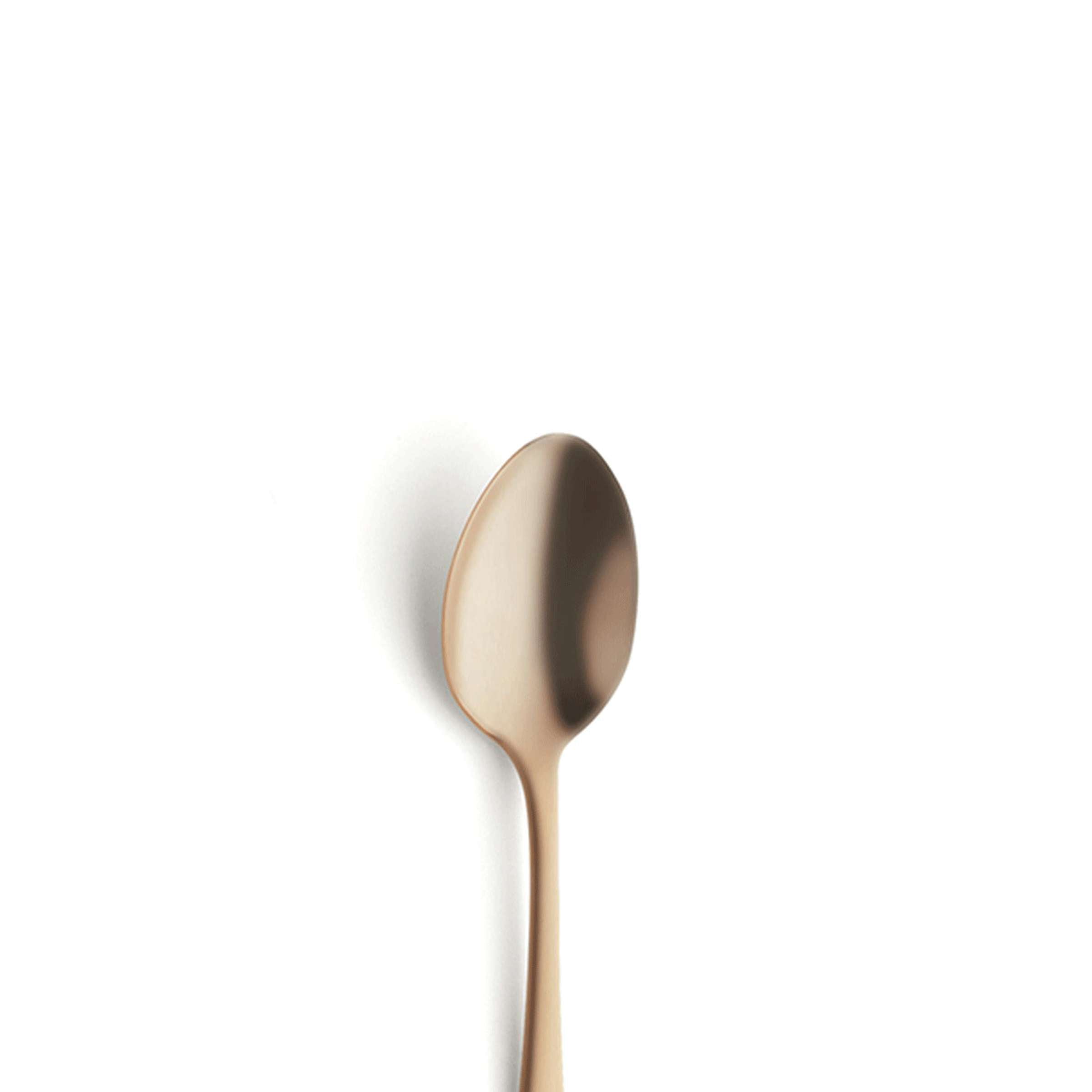 Amefa Austin Mocca- und Espressolöffel Set, 6-teilig, gold mattiert, aus Edelstahl, elegante Besteck für Kaffee.