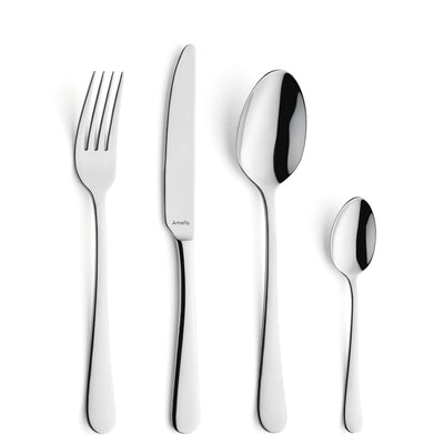 Amefa Austin Besteckset, 24-teilig, Edelstahl, Besteck mit Messer, Gabel, Löffel für Esszimmer, elegante Besteckkollektion