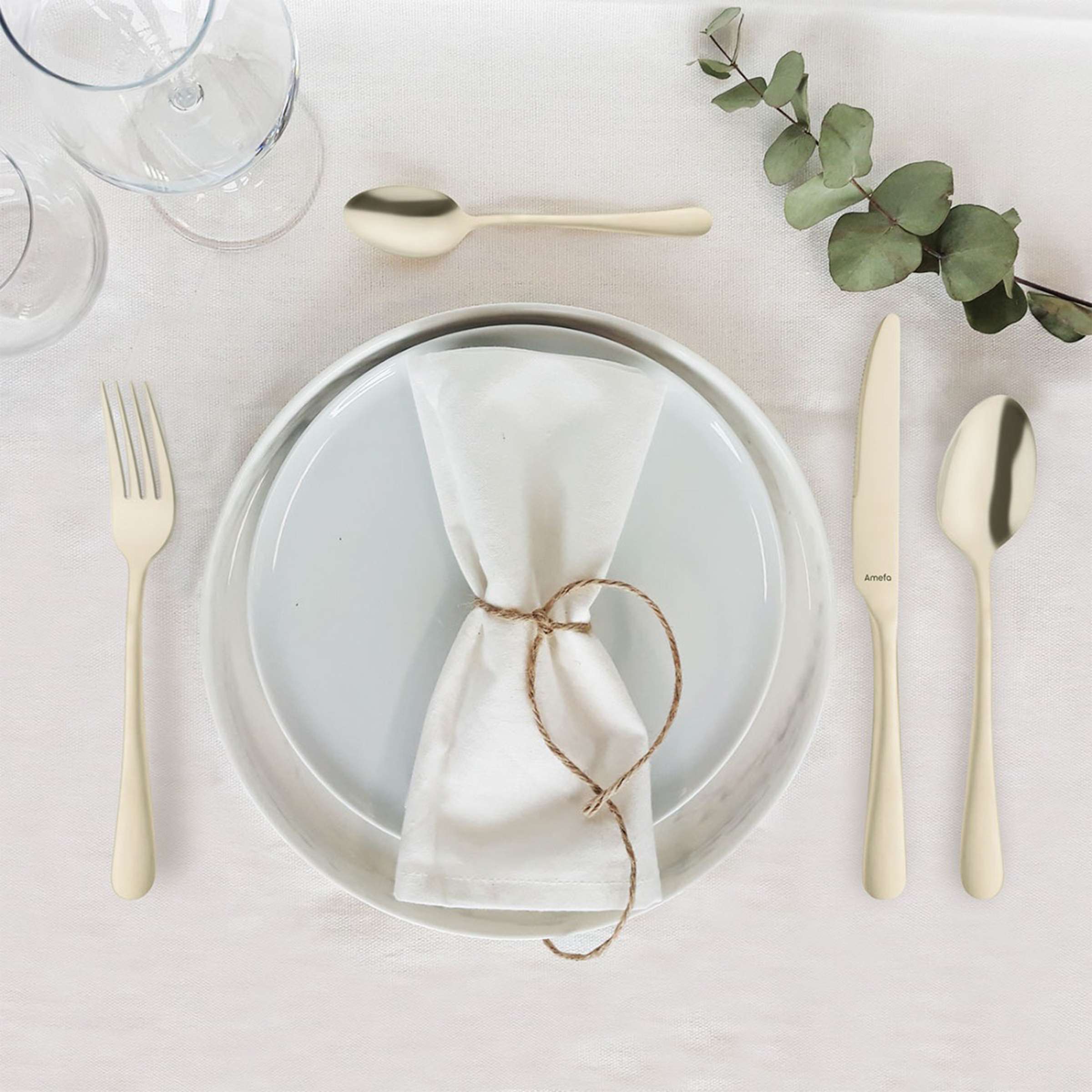 AUSTIN Besteckset 24-teilig PVD champagner mattiert
