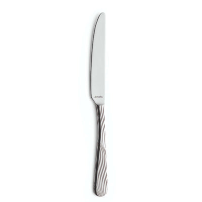 Amefa TIDE Besteckset, 24-teilig, mit Messer, Gabel, Löffel auf gedecktem Tisch, hochwertiges Cutlery Set aus Edelstahl