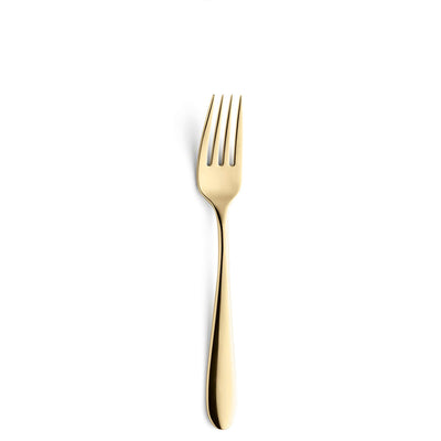 Elegantes Amefa Besteckset 24-teilig aus PVD-gold, inklusive Messer, Gabeln und Löffel für stilvollen Esstisch.