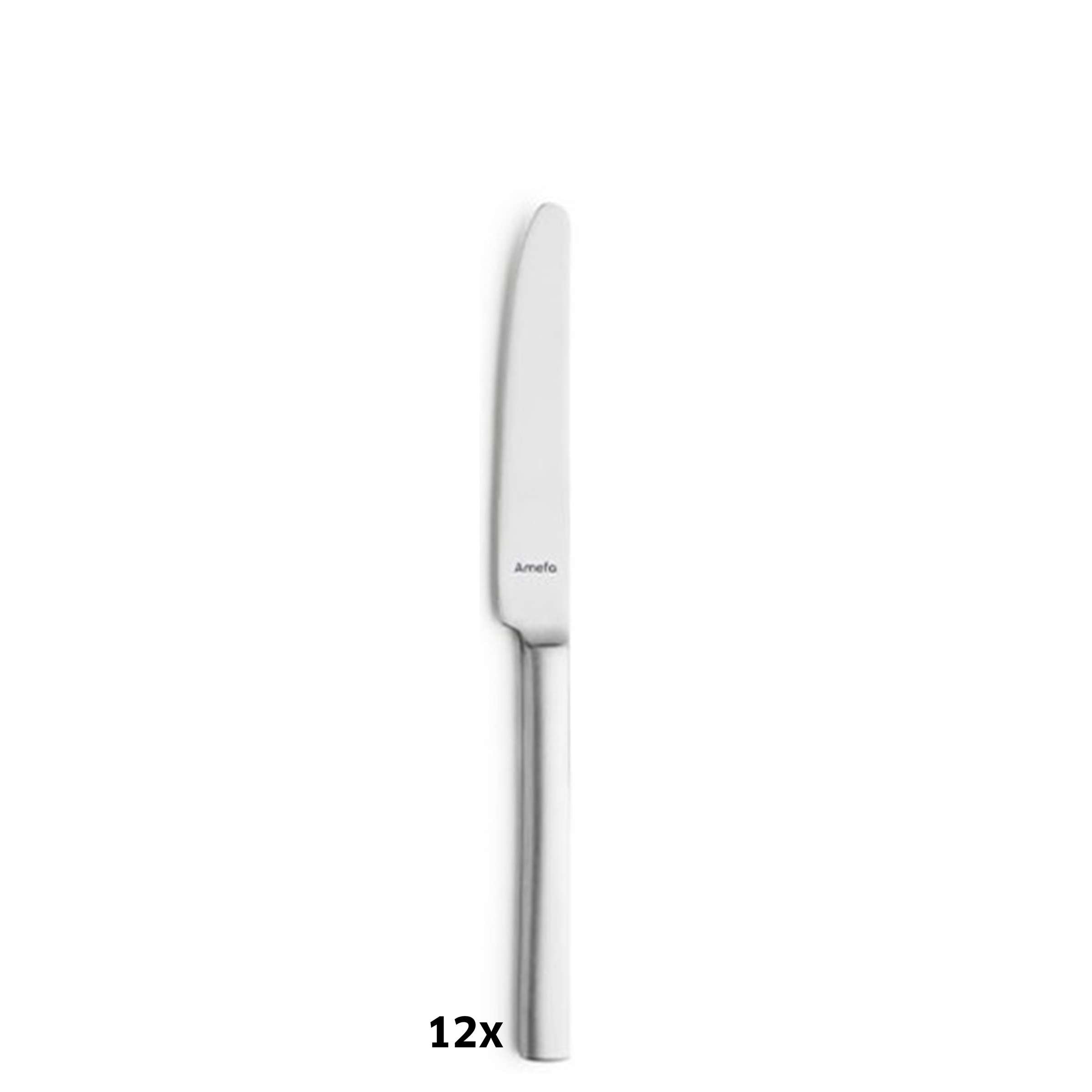 Amefa VENTURA Besteckset 78-teilig mit Messer, Gabel, Löffel und Teelöffel aus Edelstahl, elegant auf weißem Hintergrund.