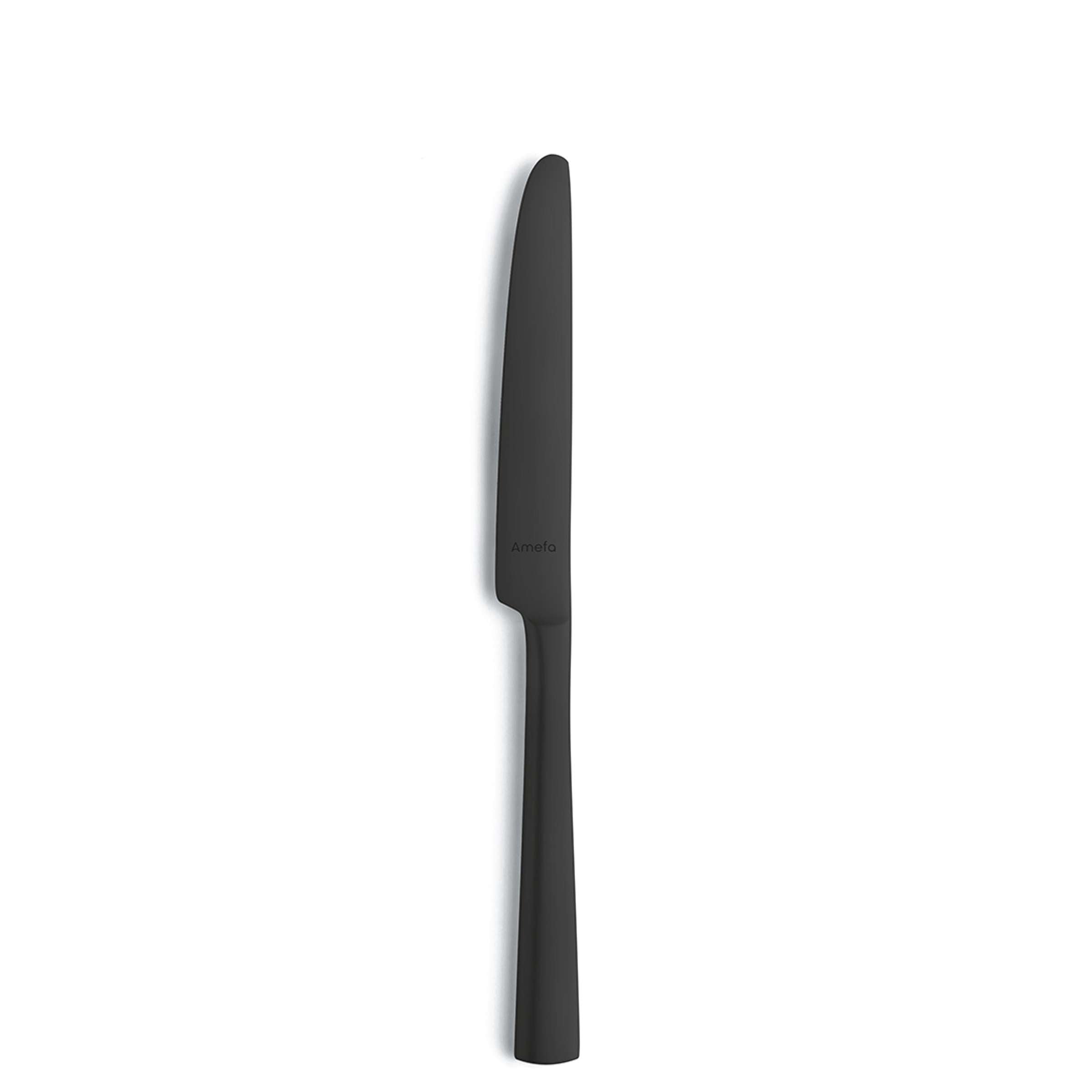 Schwarzes, mattiertes VENTURA Besteckset von Amefa mit 24 Teilen, aus hochwertigem Edelstahl für elegantem Esstisch.