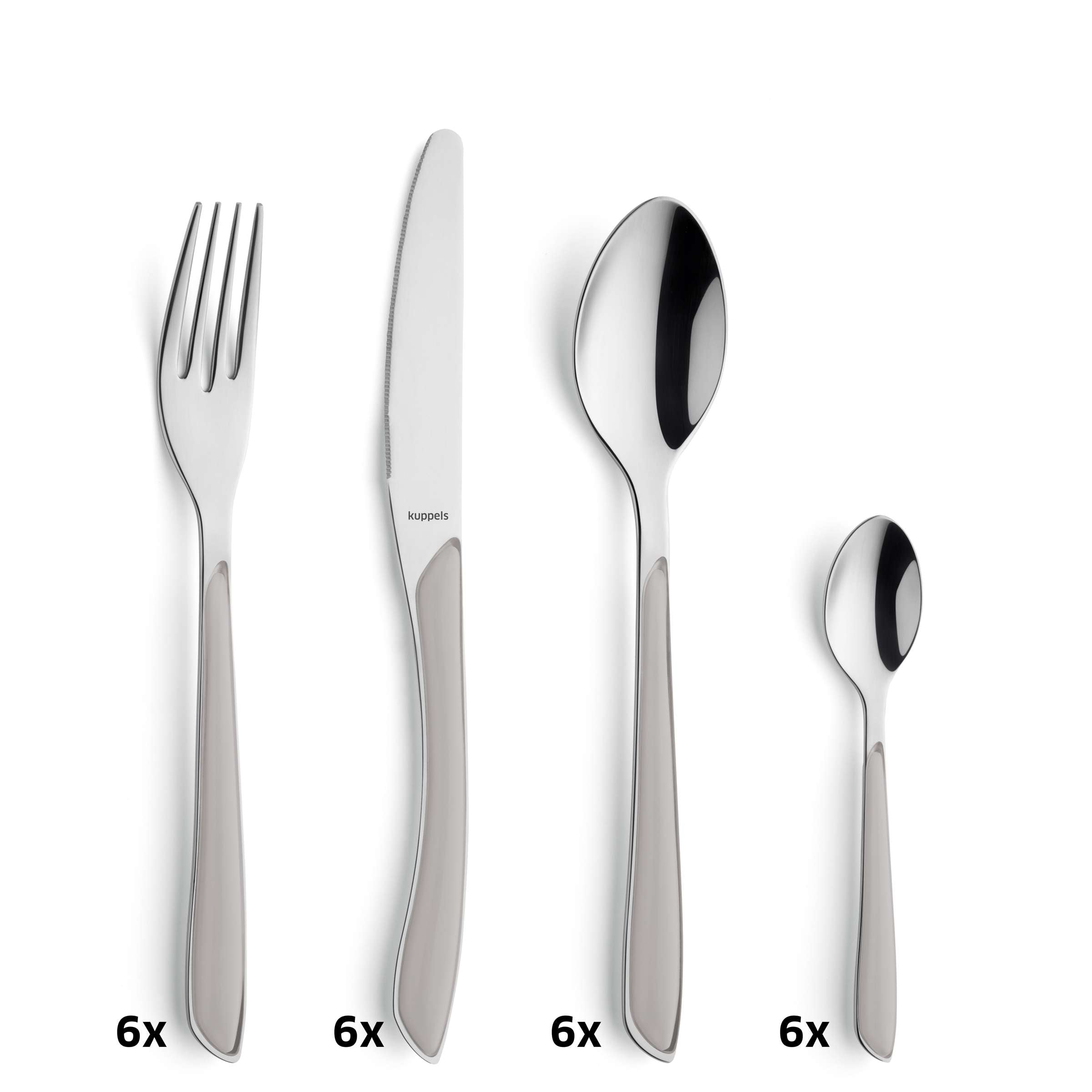 PRISMA Cutlery Set 24-pieces light grey