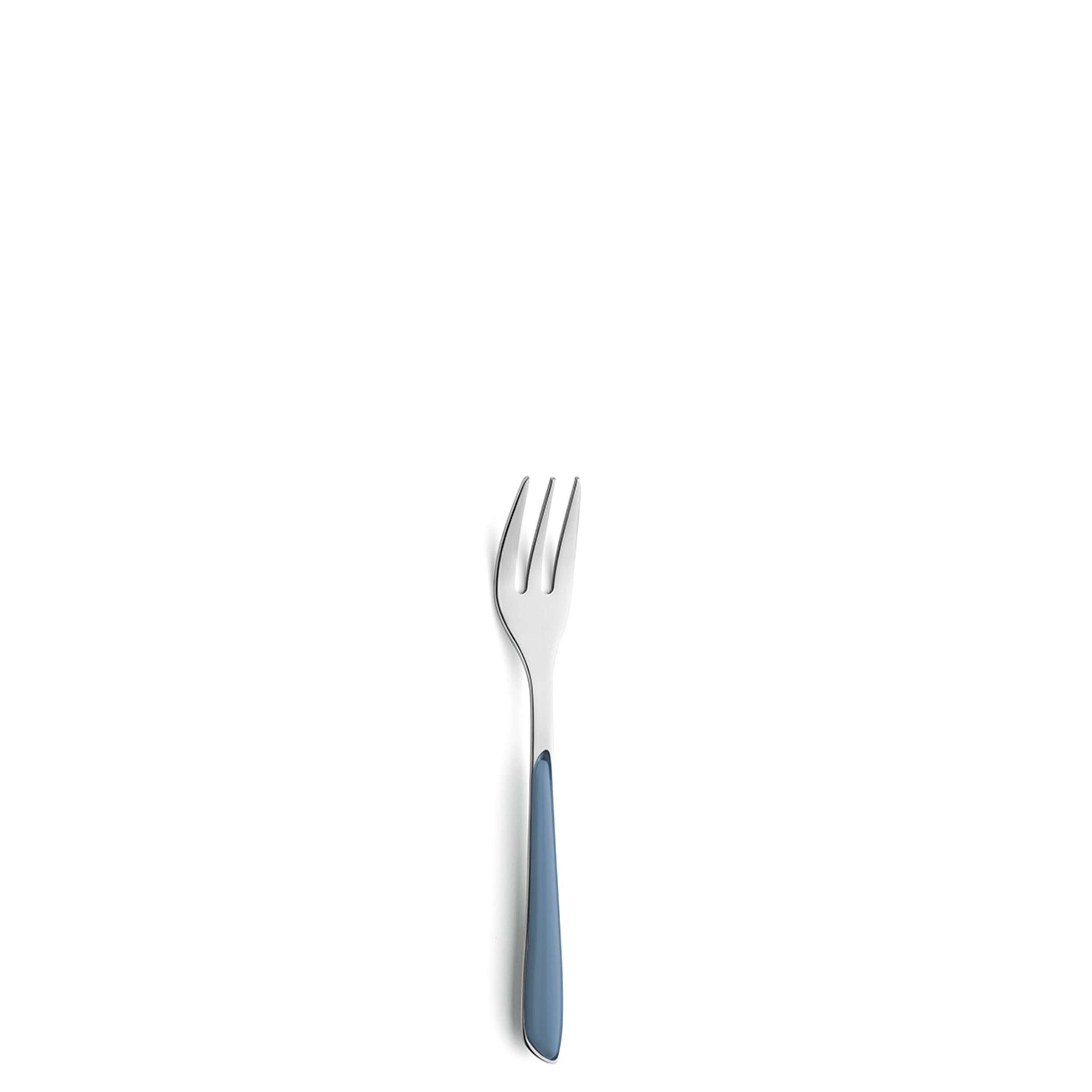 Kuppels PRISMA Kuchengabeln Set, 6-teilig, denim blau, Edelstahl, elegantes Besteck für den Tisch
