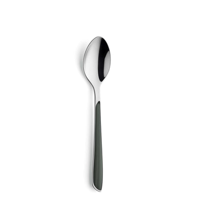 Dunkelgrauer PRISMA Menülöffel von Kuppels, einzelnes Besteckstück aus Edelstahl, mit ergonomischem Griff und polierter Oberfläche.