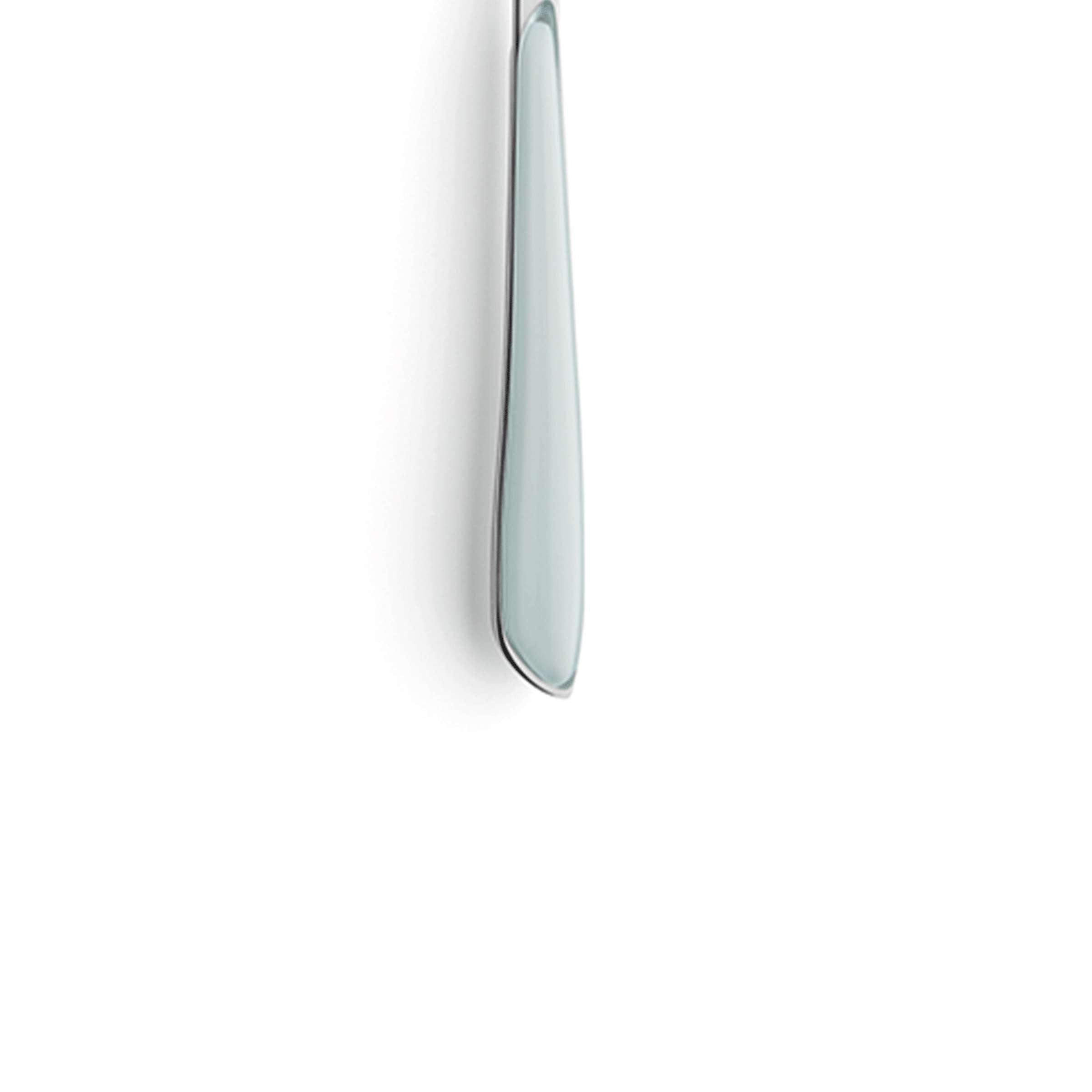 Kuppels PRISMA Kaffeelöffel in Mintfarbe, einzelnes Besteckstück aus Edelstahl, detailreiche Oberfläche, ideal für Kaffeezubehör