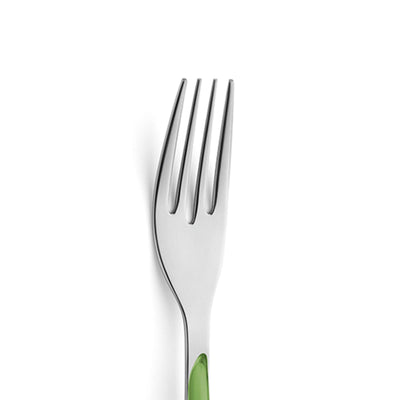 Kuppels PRISMA Menügabel in springgrün, Einzelbesteckstück mit moderner Design, aus hochwertigem Besteckmaterial