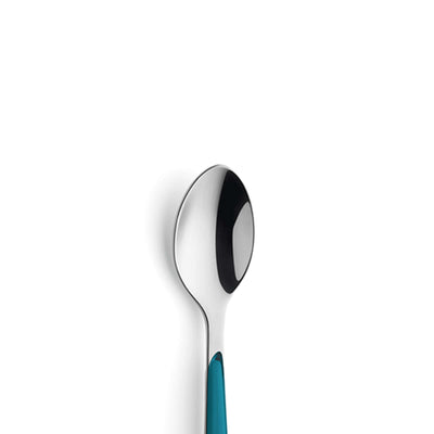Kuppels PRISMA Kaffeelöffel in Petrol aus Edelstahl, einzelnes Besteckstück, elegantes Design für Kaffee-Genuss