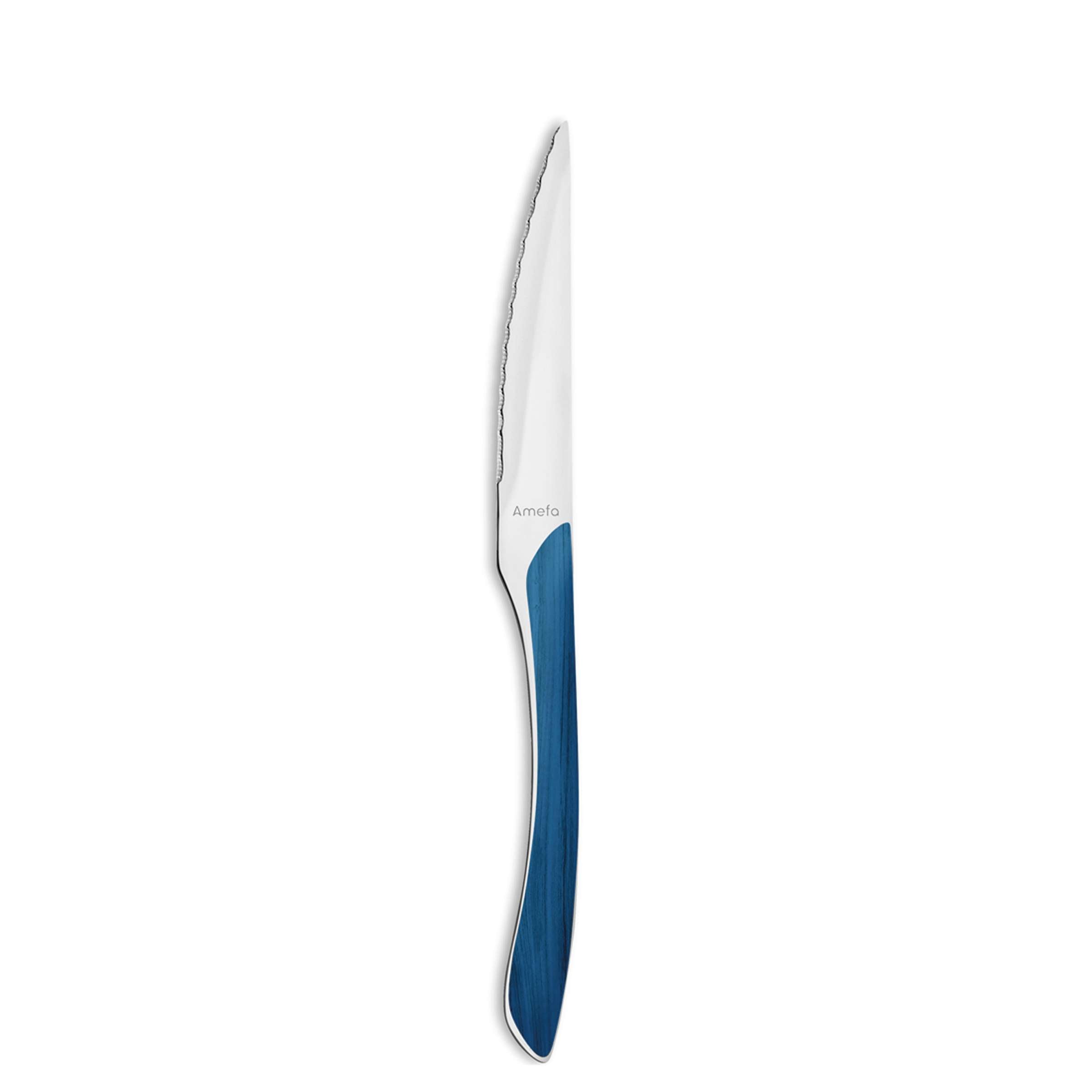 ECLAT NATURE Besteckset 24-teilig von Amefa in Blau, Messer, Gabeln, Löffel aus Edelstahl, modernes Design.