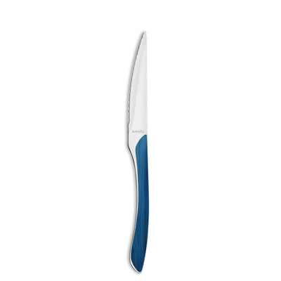 ECLAT NATURE Besteckset 24-teilig von Amefa in Blau, Messer, Gabeln, Löffel aus Edelstahl, modernes Design.