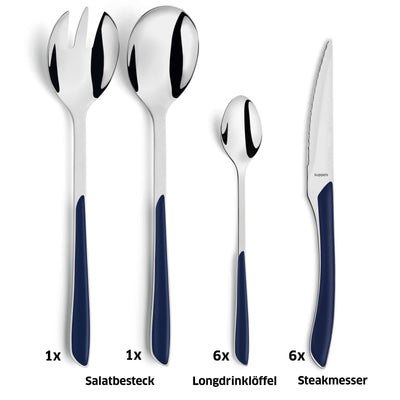 PRISMA Besteckset 44-teilig indigoblau mattiert