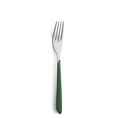 Mattierte grüne PRISMA Menügabel von Kuppels aus Edelstahl, einzelnes Besteckstück für elegantes Tischgedeck