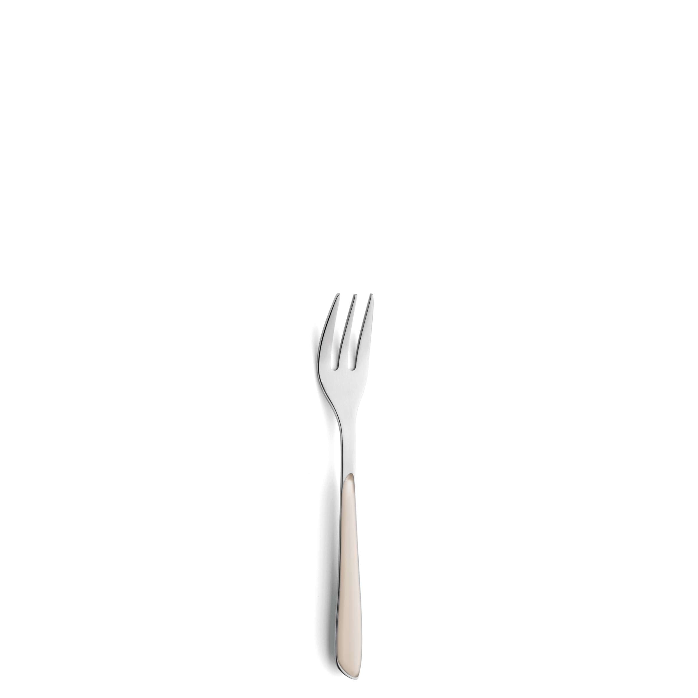 Sechsteiliges PRISMA Kuchengabel-Set von Kuppels, mattierte Baumwolloptik, elegante Besteck für den Esstisch