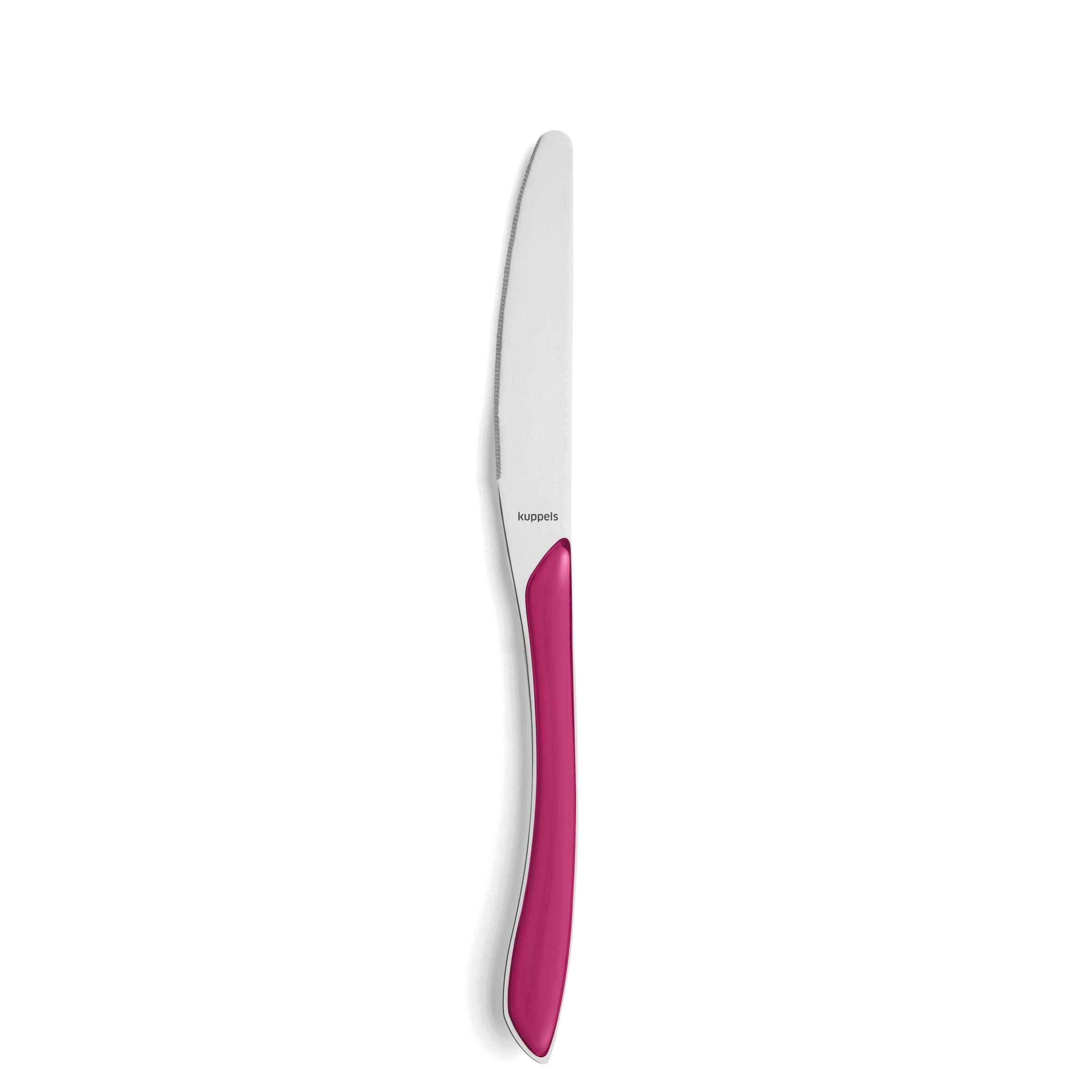 Himbeerrotes, mattiertes 24-teiliges PRISMA Besteckset von Kuppels mit Messer, Gabel, Löffel und Teelöffel, elegant gestaltet