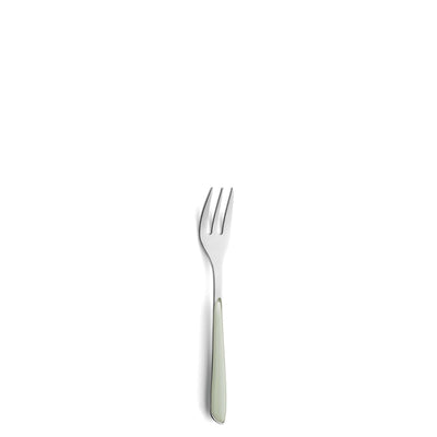 Kuppels PRISMA Kuchengabel Set, 6-teilig, salbeigrün mattiert, elegante Besteckgabeln für den Esstisch