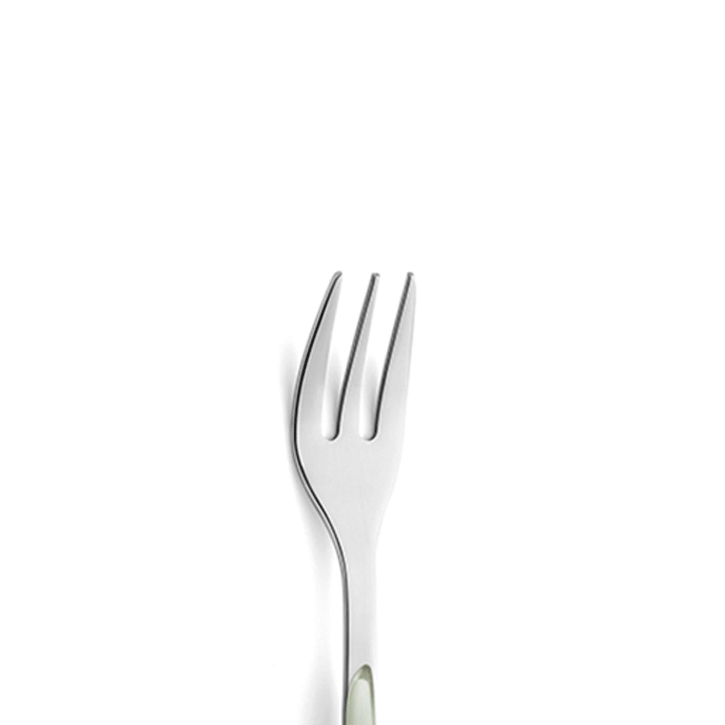 Kuppels PRISMA Kuchengabel-Set, 6-teilig, salbeigrün mattiert, elegante Besteckgabeln für den Esstisch