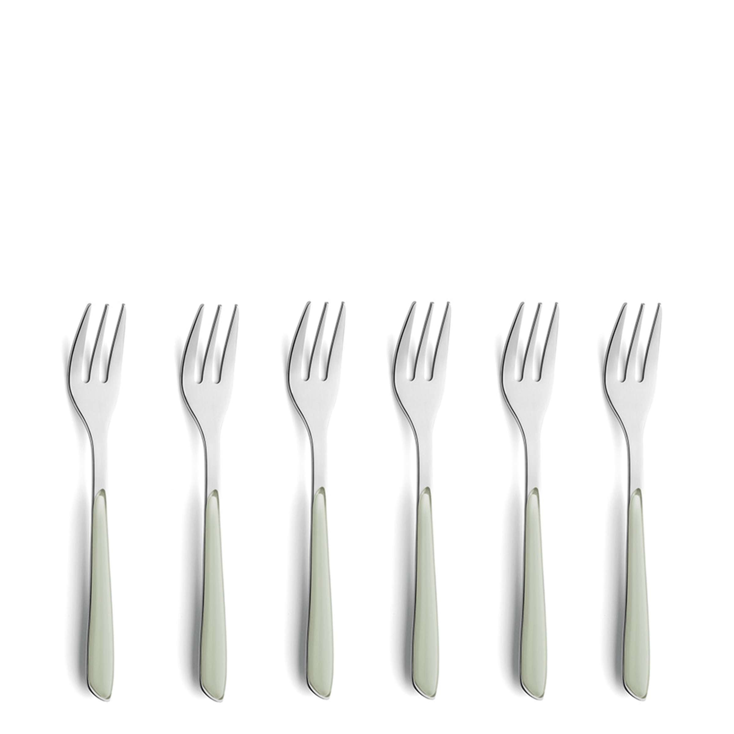 PRISMA Kuchengabel Set 6-teilig salbeigrün mattiert