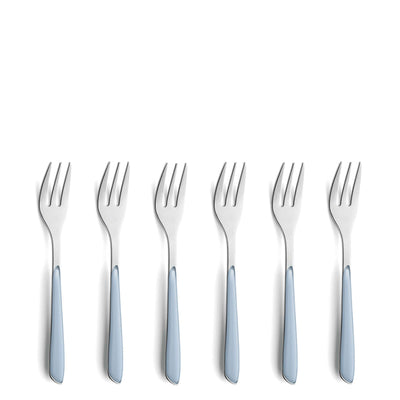 PRISMA Gebakvorkjes set 6-delig hemelsblauw mat
