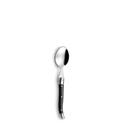 Tradition Besteckset 24-teilig von Lou Laguiole, anthrazitfarbenes Besteck mit Messer, Gabel, Löffel und Teelöffel für Esstisch.