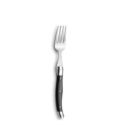 Graues Lou Laguiole Besteckset 24-teilig mit Messer, Gabel, Löffel und Teelöffel, hochwertiges Cutlery Set für den Tisch