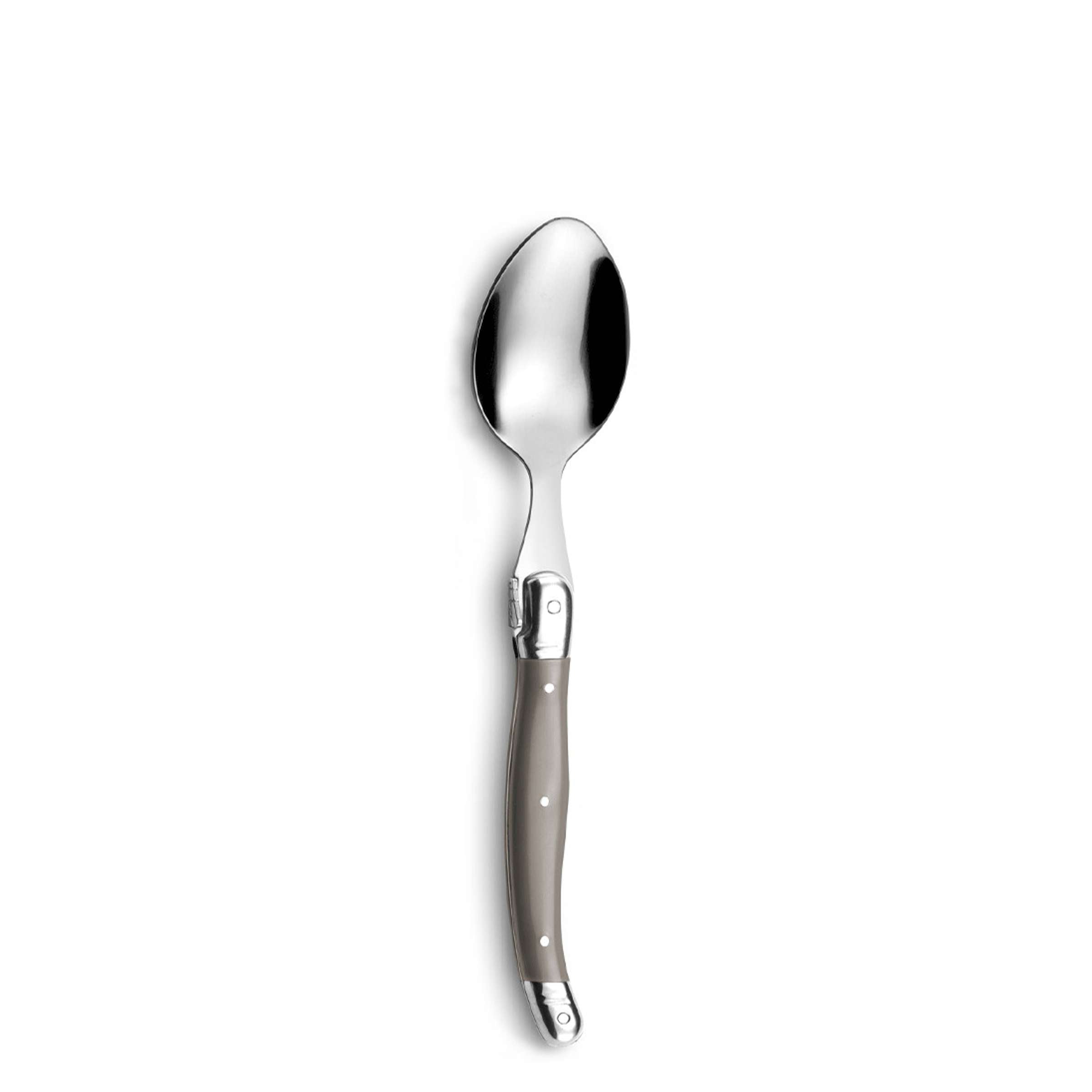 Tradition Besteckset 24-teilig von Lou Laguiole in Taupe mit Messer, Gabel, Löffel aus Edelstahl, elegantes Besteck für den Tisch