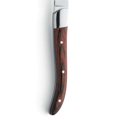 Amefa Royal Steak Messer Set mit zwei Messern aus Holzgriff, hochwertiges Besteck für Steak und Fleisch.