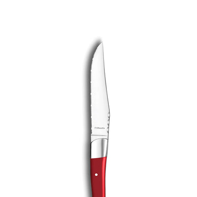 Amefa Royal Steak Messer Set, 6-teilig, rotes Besteck aus hochwertigem Cutlery Set, perfekt für Steak und Mahlzeiten