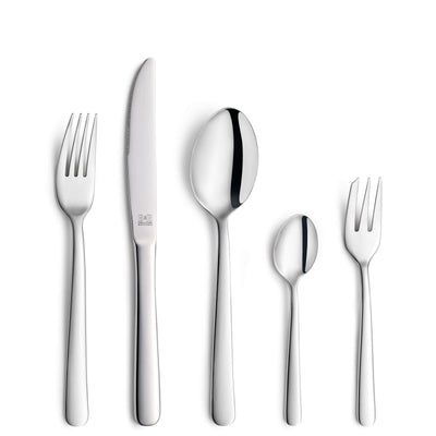 LUNA Besteckset 60-teilig von Beckmann & Rommerskirchen, Edelstahl, Messer, Gabeln, Löffel für Esszimmer, elegante Besteckteile