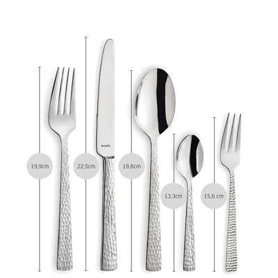 Amefa FELICITY Besteckset 30-teilig mit Messer, Gabel, Löffel aus Edelstahl, elegant und modernes Design für den Esstisch.