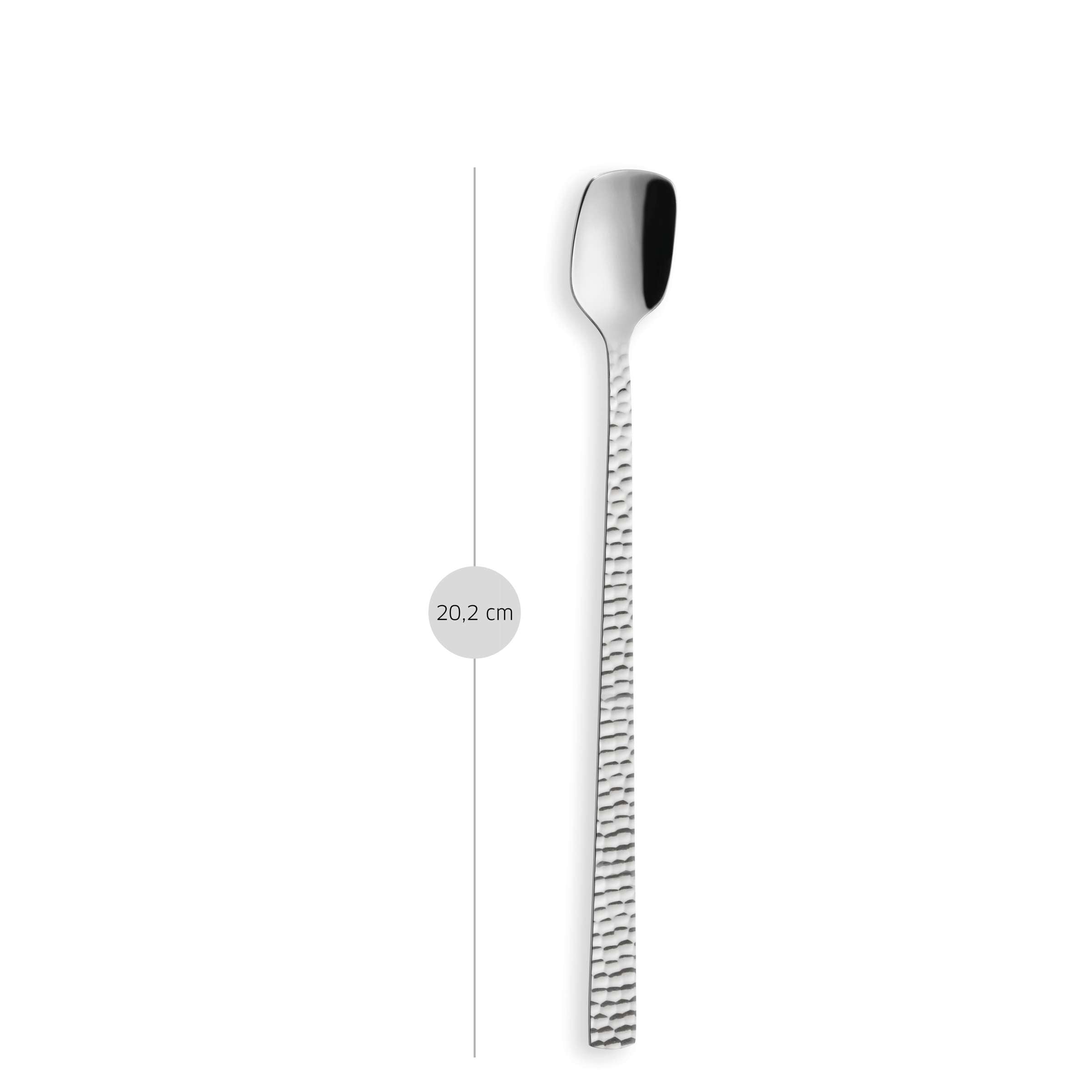 Amefa FELICITY Longdrink- und Latte Macchiato Löffel Set, 6-teilig, Edelstahl, elegante Besteck für Getränke.