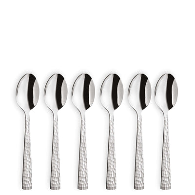 Amefa FELICITY Kaffeelöffel Set, 6-teilig, elegantes Besteck aus Edelstahl mit modernen Design, perfekt für Kaffee und Desserts