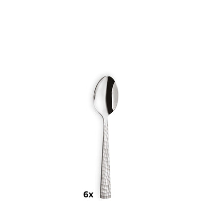 Amefa FELICITY Kaffeelöffel Set, 6-teilig, elegante Besteckset aus Edelstahl mit schlankem Design, auf weißem Hintergrund.