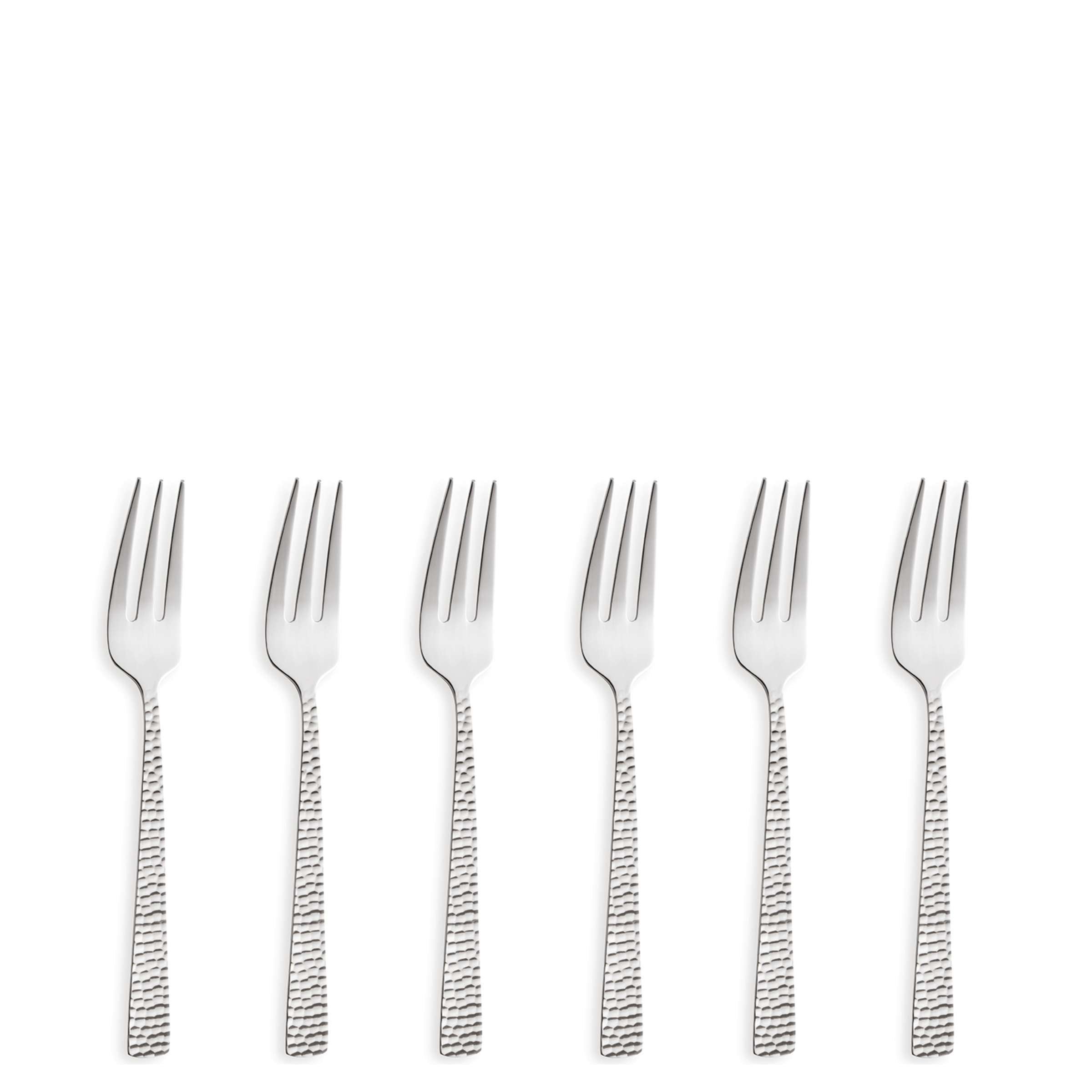 Amefa FELICITY Kuchengabel-Set mit 6 Besteckgabeln aus Edelstahl, elegant gestaltet für den Esstisch.