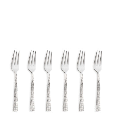 Amefa FELICITY Kuchengabel-Set mit 6 Besteckgabeln aus Edelstahl, elegant gestaltet für den Esstisch.
