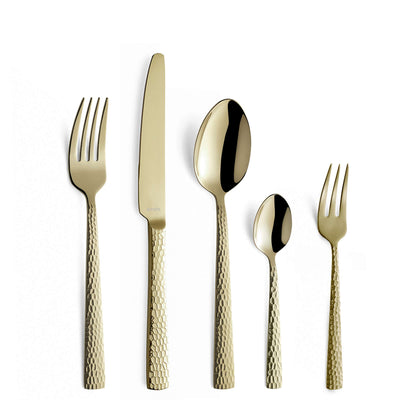 Amefa FELICITY Besteckset 30-teilig mit PVD-Champagner-Finish, Messer, Gabeln, Löffel aus Edelstahl für elegante Tischdekoration