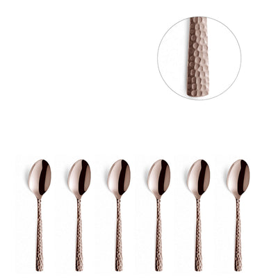 FELICITY Mocca-/Espressolepels set 6-delig PVD rose