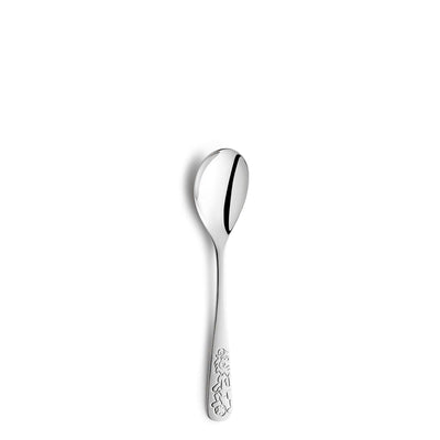 Kinderbesteck Set von Kuppels, 4-teilig, mit bunten Kindermustern, ideal für kleine Kinder zum Essen.