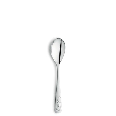 Kinderbesteck Set von Kuppels, 4-teilig, aus Edelstahl, mit kindgerechten Griffen, ideal für kleine Kinder zum Essen.