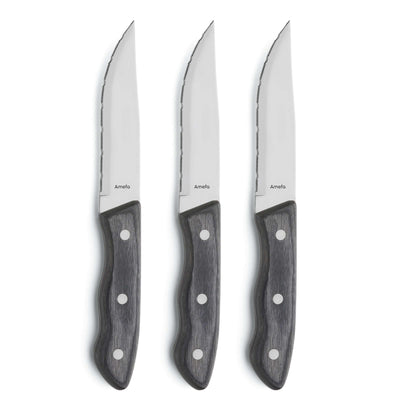HERCULE steakmessenset 3-delig hout