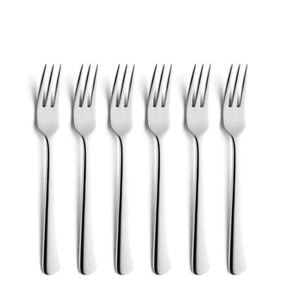 Amefa CHULETERO Steakgabel Set mit 6 Gabeln aus Edelstahl, stilvolles Besteck für Steak und Fleischgerichte.