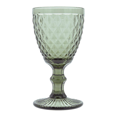 Rauchgraues DIAMOND Weinglas von Médard de Noblat, elegantes Tischgeschirr, klarer Glas mit modernem Design, detailreiche Aufnahme