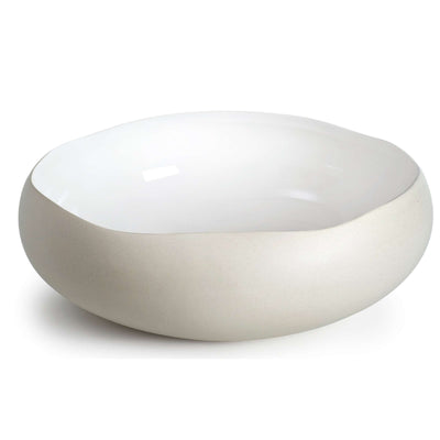 Große weiße OSLO WHITE Schüssel von Médard de Noblat aus Geschirr, ideal für Servieren und Essen.