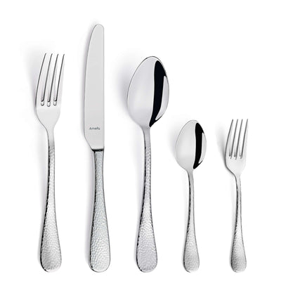 Amefa Sierra Besteckset, 30-teilig, Edelstahl, Messer, Gabeln, Löffel, modernes Design, für den täglichen Gebrauch