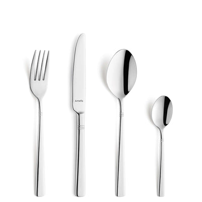 Amefa PALMON Besteckset, 24-teilig, Messer, Gabeln, Löffel aus Edelstahl, perfekt für Tischgedeck und Mahlzeiten.