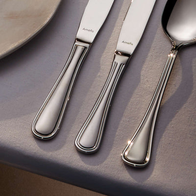 Amefa HAYDN Besteckset 60-teilig mit Messer, Gabel, Löffel aus Edelstahl, elegant und vollständig für den Haushalt.