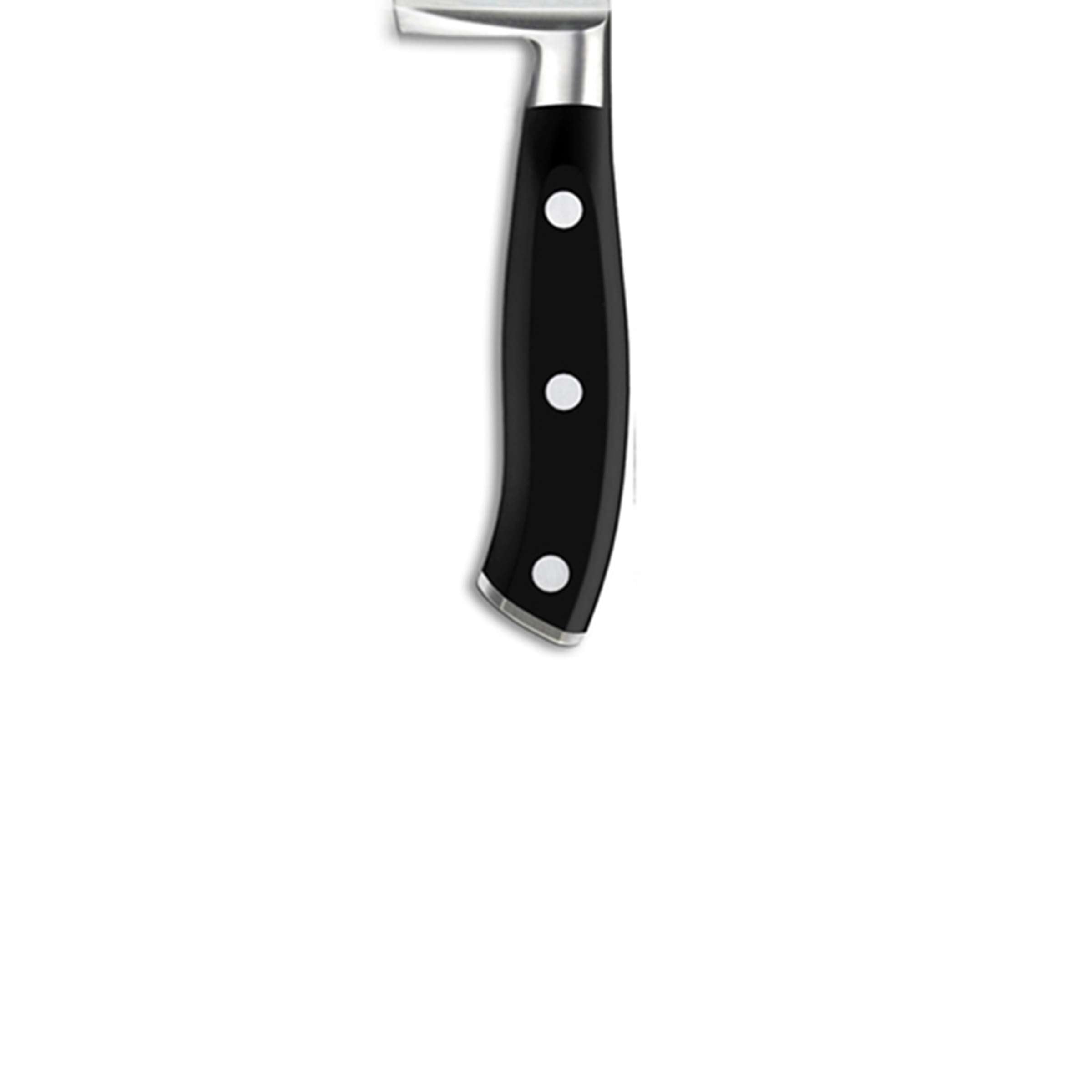 Sabatier Trompette VULCANO Santokumesser, Küchenmesser mit scharfer Klinge und ergonomischem Griff, Nahaufnahme