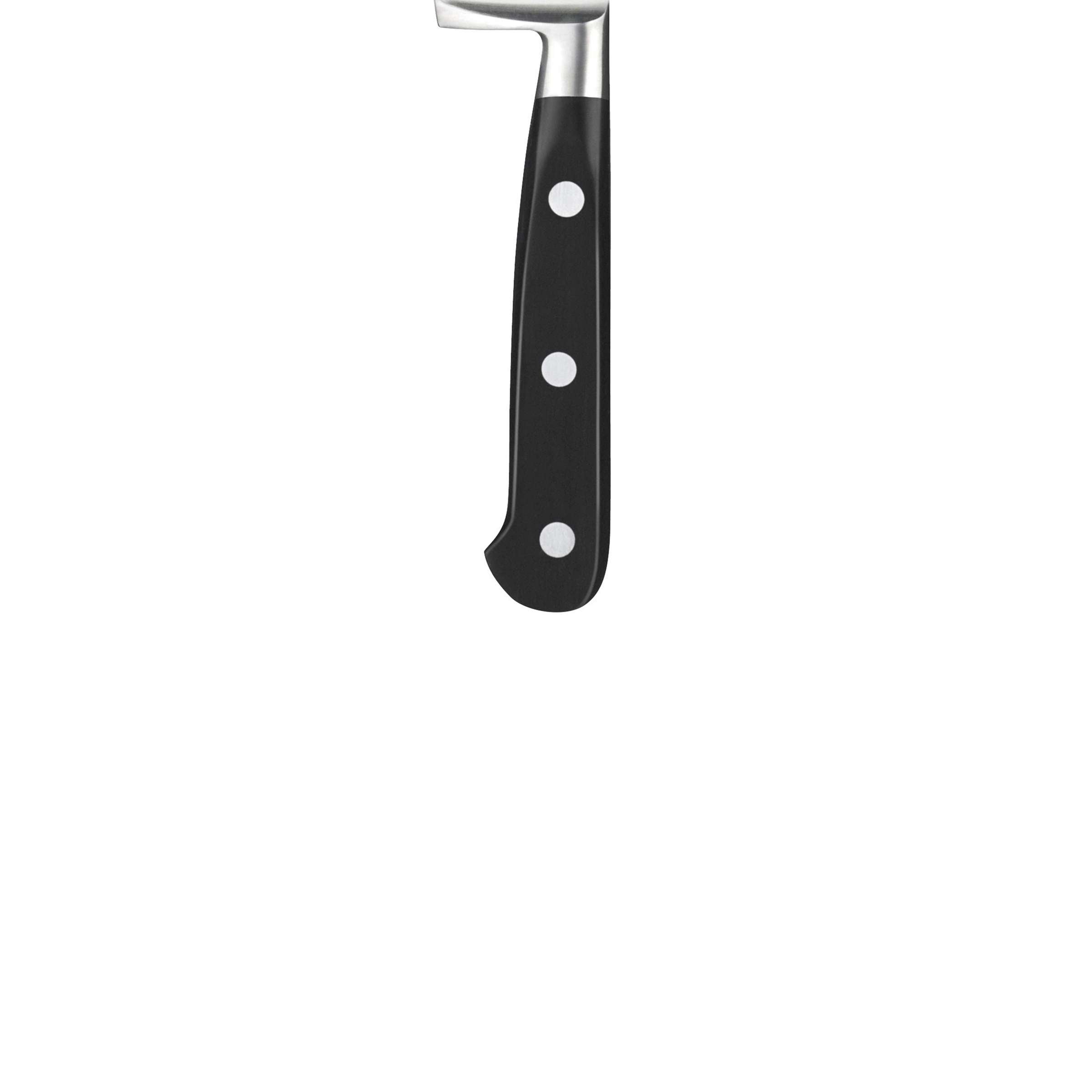 Sabatier Trompette Kochmesser, Küchenmesser mit silberner Klinge und schwarzem Griff, perfekt zum Schneiden in der Küche